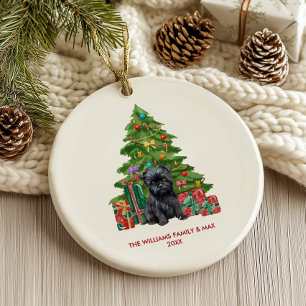 Affenpinscher Hund Personalisiert Weihnachten Keramik Ornament