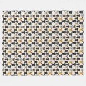 Affenpinscher Hund sieht Collage Pattern Fleecedecke (Vorderseite (Horizontal))