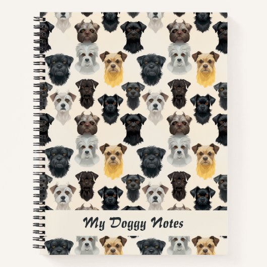 Affenpinscher Hund sieht Collage Pattern Notizblock (Vorderseite)