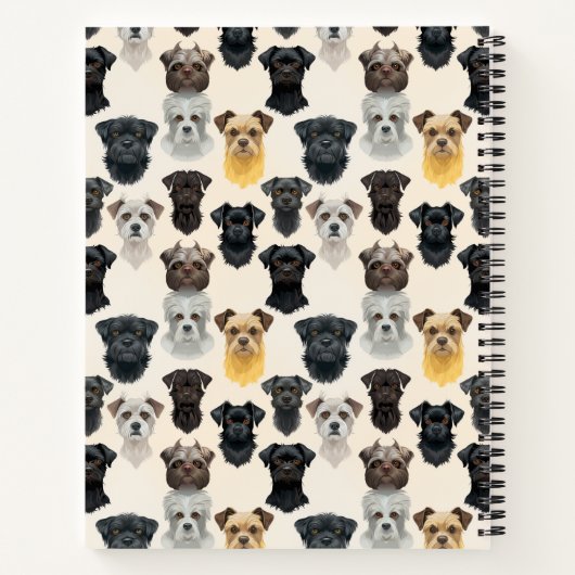Affenpinscher Hund sieht Collage Pattern Notizblock (Rückseite)