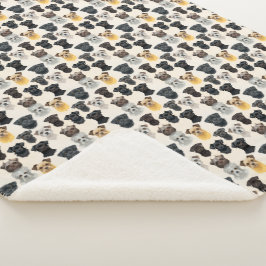 Affenpinscher Hund sieht Collage Pattern Sherpadecke