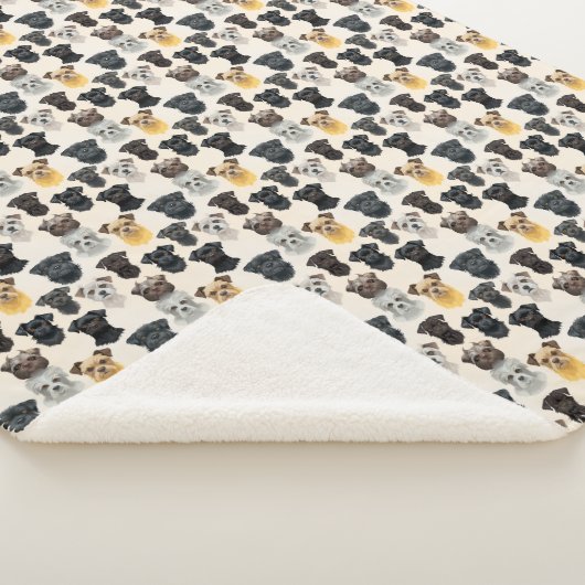 Affenpinscher Hund sieht Collage Pattern Sherpadecke (3/4)