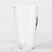 Affenpinscher Hund Silhouette Personalisiert Glas (Rechts)