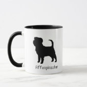 Affenpinscher Hund Silhouette Tasse (Links)