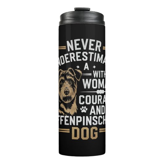 Affenpinscher-Hund Thermosbecher (Vorderseite)