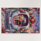 Affenpinscher Hund Valentinstag Puzzle (Horizontal)