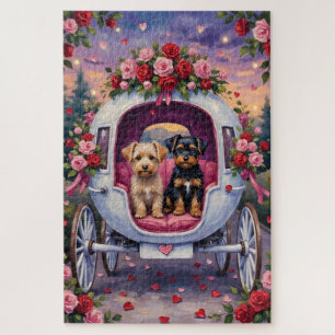 Affenpinscher Hund Valentinstag Puzzle