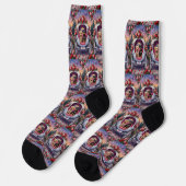 Affenpinscher Hund Valentinstag Socken (Linkes Detail)