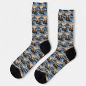 Affenpinscher-Hund Weihnachtsboot Urlaub Socken (Linkes Detail)