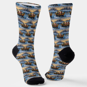 Affenpinscher-Hund Weihnachtsboot Urlaub Socken