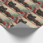 Affenpinscher Hund Weihnachtsfest Geschenkpapier (Ecke)