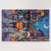 Affenpinscher Hunde Trick-or-Treating zu Halloween Puzzle (Horizontal)