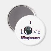 Affenpinscher I Liebe Magnet (Vorderseite/Rückseite)