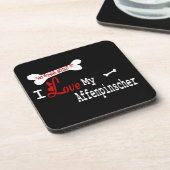 Affenpinscher I Liebe My Untersetzer (Linke Seite)