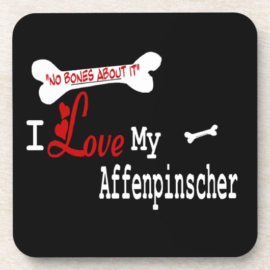 Affenpinscher I Liebe My Untersetzer (Vorderseite)