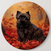 Affenpinscher im Herbst Leaves Fall Inspiriert Button (Vorderseite)