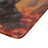 Affenpinscher im Herbst Leaves Fall Inspiriert Schneidebrett (Ecke)