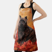 Affenpinscher im Herbst Leaves Fall Inspiriert Schürze (InSitu)