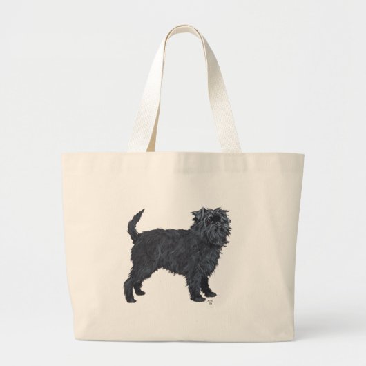 Affenpinscher Jumbo Stoffbeutel (Vorne)