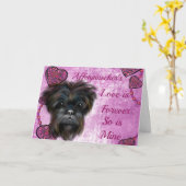 AFFENPINSCHER KARTE (Gelbe Blume)