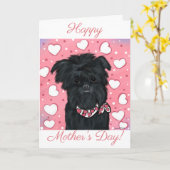Affenpinscher Karte (Gelbe Blume)