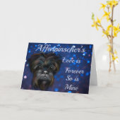 AFFENPINSCHER  KARTE (Gelbe Blume)