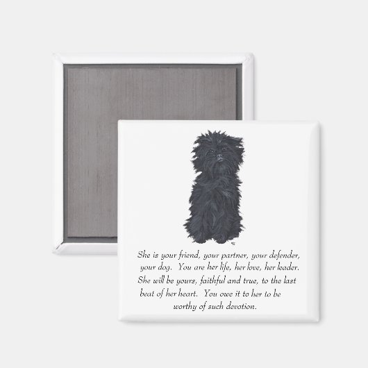 Affenpinscher Keepake Magnet (Vorderseite/Rückseite)