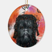 Affenpinscher Keramik Ornament (Links)