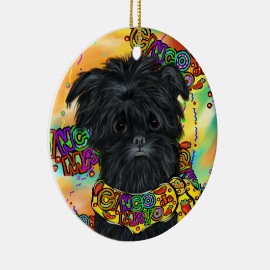 Affenpinscher Keramik Ornament (Rechts)