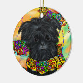 Affenpinscher Keramik Ornament (Links)