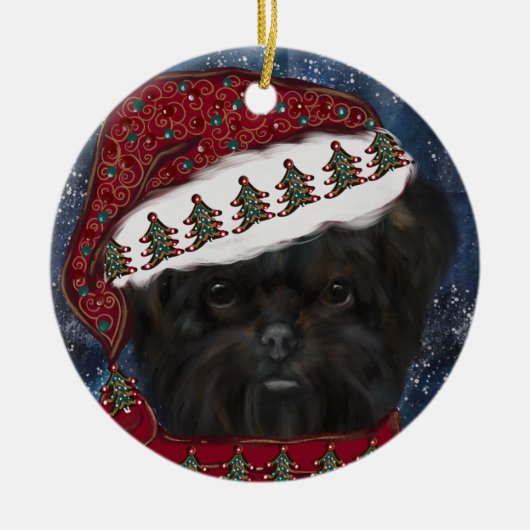Affenpinscher Keramik Ornament (Vorne)