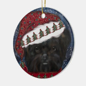Affenpinscher Keramik Ornament (Links)