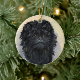 Affenpinscher Keramik Ornament