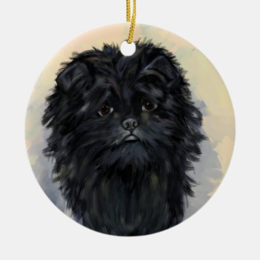 Affenpinscher Keramik Ornament (Vorne)