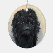 Affenpinscher Keramik Ornament (Links)