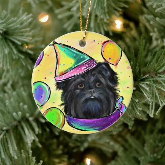 Affenpinscher Keramik Ornament (Baum)