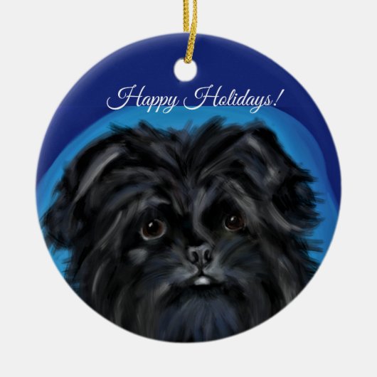 AFFENPINSCHER KERAMIK ORNAMENT (Vorne)