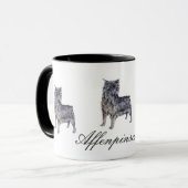 Affenpinscher Keramik Tasse (Vorderseite Links)