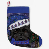 Affenpinscher Kleiner Weihnachtsstrumpf (Vorderseite)