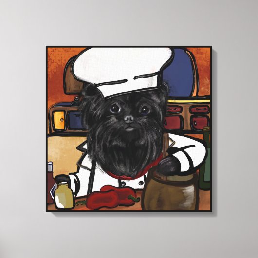 Affenpinscher Koch Leinwanddruck (Vorderseite)