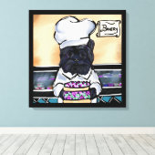 Affenpinscher Koch Leinwanddruck (Insitu (Holzboden))