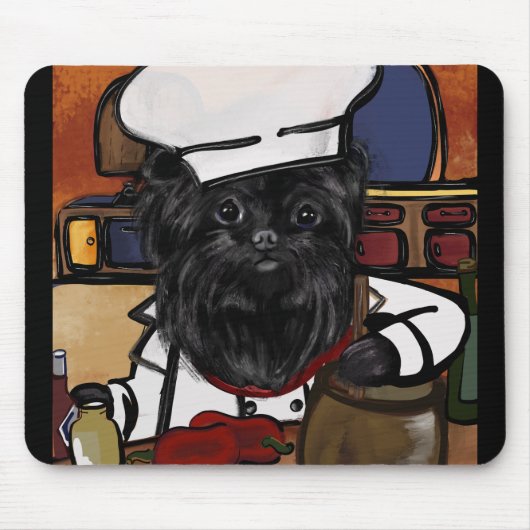 Affenpinscher Koch Mousepad (Vorne)