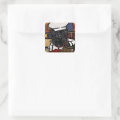 Affenpinscher Koch Quadratischer Aufkleber (Tasche)