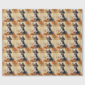 Affenpinscher lässt Erntedank zurück Kunst Geschenkpapier (Flach)