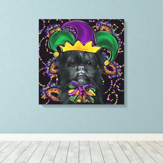 Affenpinscher Leinwanddruck (Insitu (Holzboden))