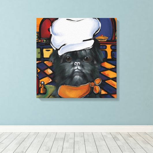 Affenpinscher Leinwanddruck (Insitu (Holzboden))