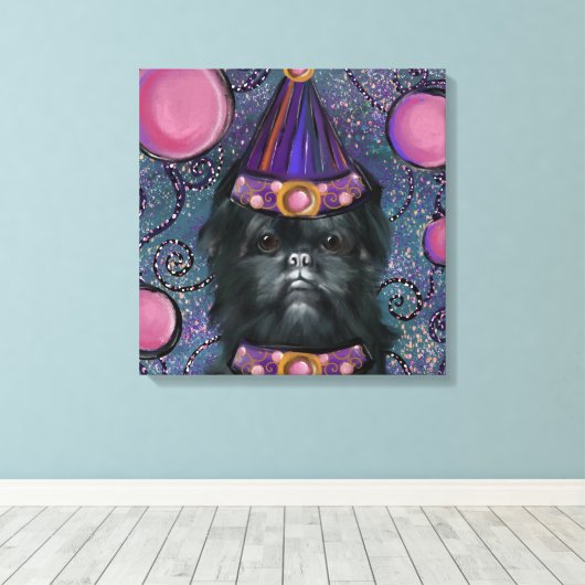 Affenpinscher Leinwanddruck (Insitu (Holzboden))