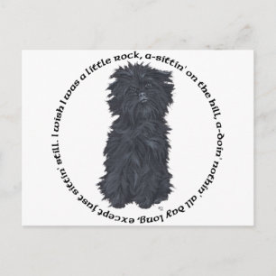 Affenpinscher Liedchen Postkarte