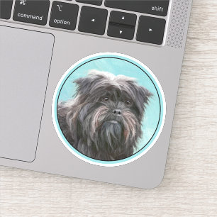 Affenpinscher Malerei - Niedliche Original Dog Art Aufkleber