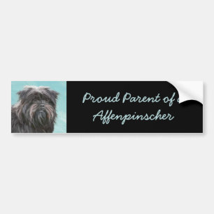 Affenpinscher Malerei - Niedliche Original Dog Art Autoaufkleber